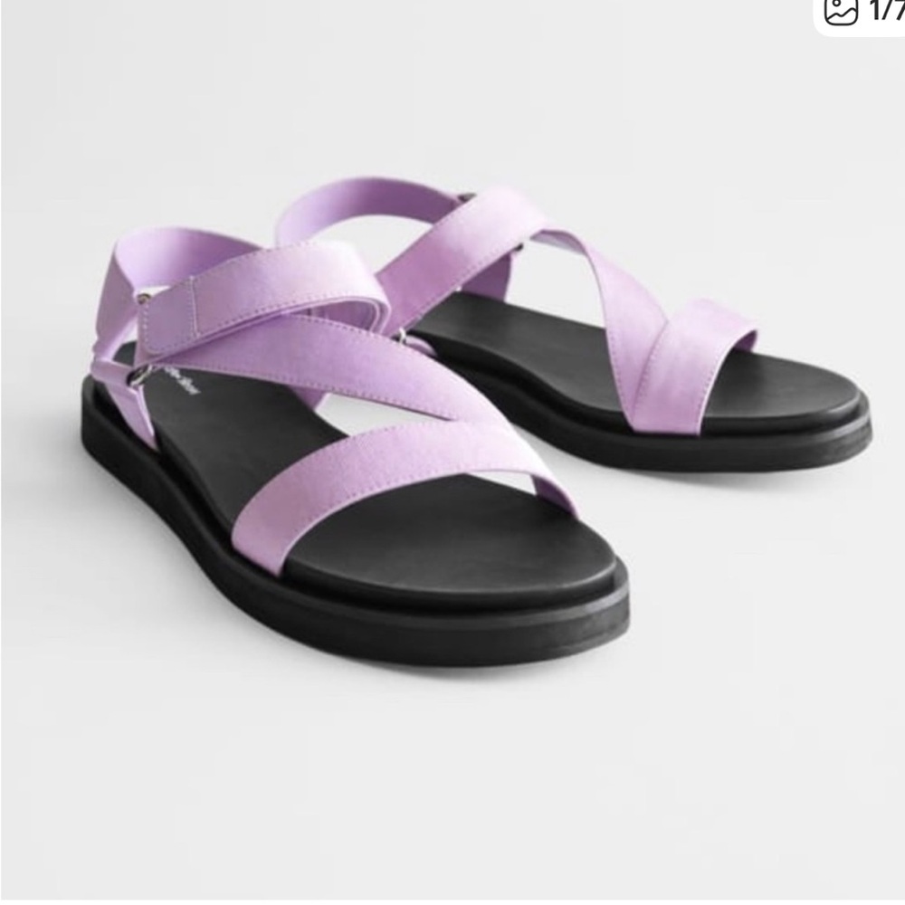 & Other Stories Criss Cross Sandals in Purple